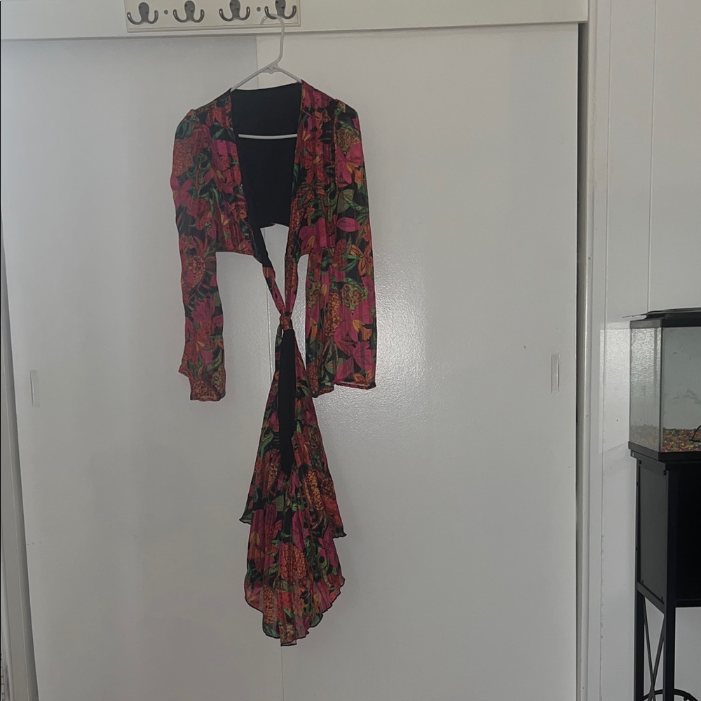 Floral Tie-Front Dress